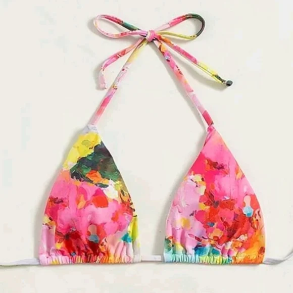 Triangle bikini swimsuit.  with front lace. Size S. - Picture 8 of 16